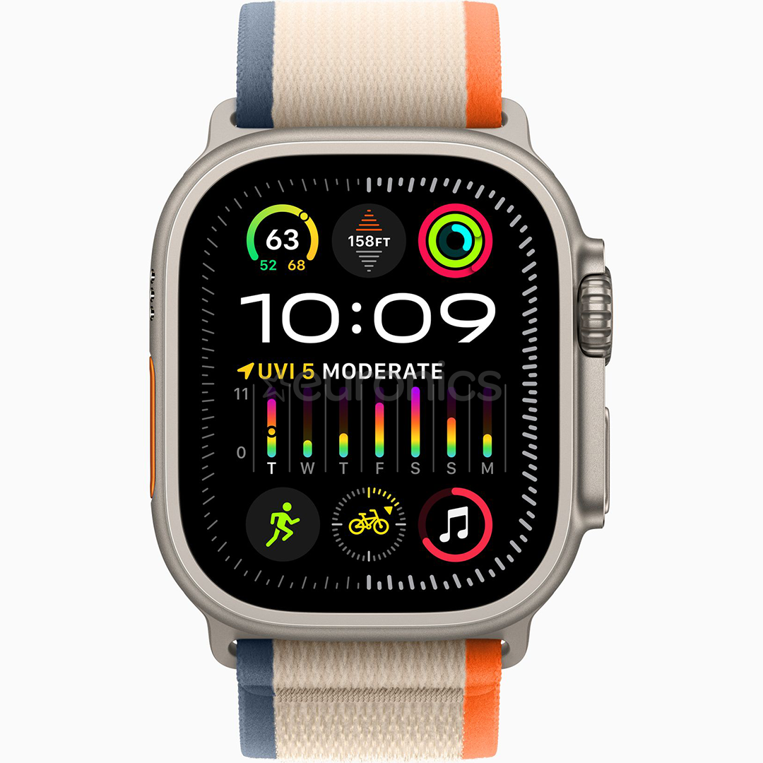 Apple Watch Ultra 2, 49 мм, Trail Loop, S/M, оранжевый/бежевый - Смарт-часы
