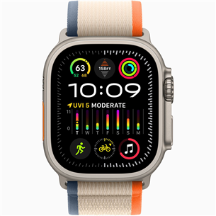 Apple Watch Ultra 2, 49 мм, Trail Loop, M/L, оранжевый/бежевый - Смарт-часы