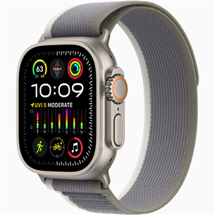 Apple Watch Ultra 2, 49 мм, Trail Loop, S/M, зеленый/серый - Смарт-часы