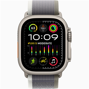 Apple Watch Ultra 2, 49 мм, Trail Loop, S/M, зеленый/серый - Смарт-часы