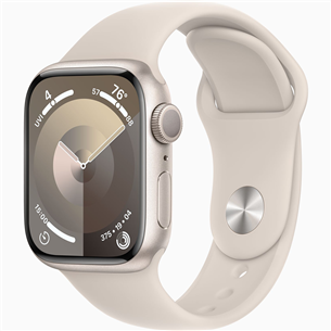 Apple Watch Series 9 GPS, 41 мм, Sport Band, S/M, бежевый - Смарт-часы