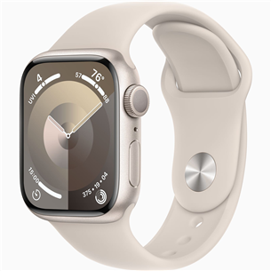 Apple Watch Series 9 GPS, 41 мм, Sport Band, M/L, бежевый - Смарт-часы