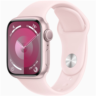 Apple Watch Series 9 GPS, 41 mm, Sport Band, M/L, roosa - Nutikell
