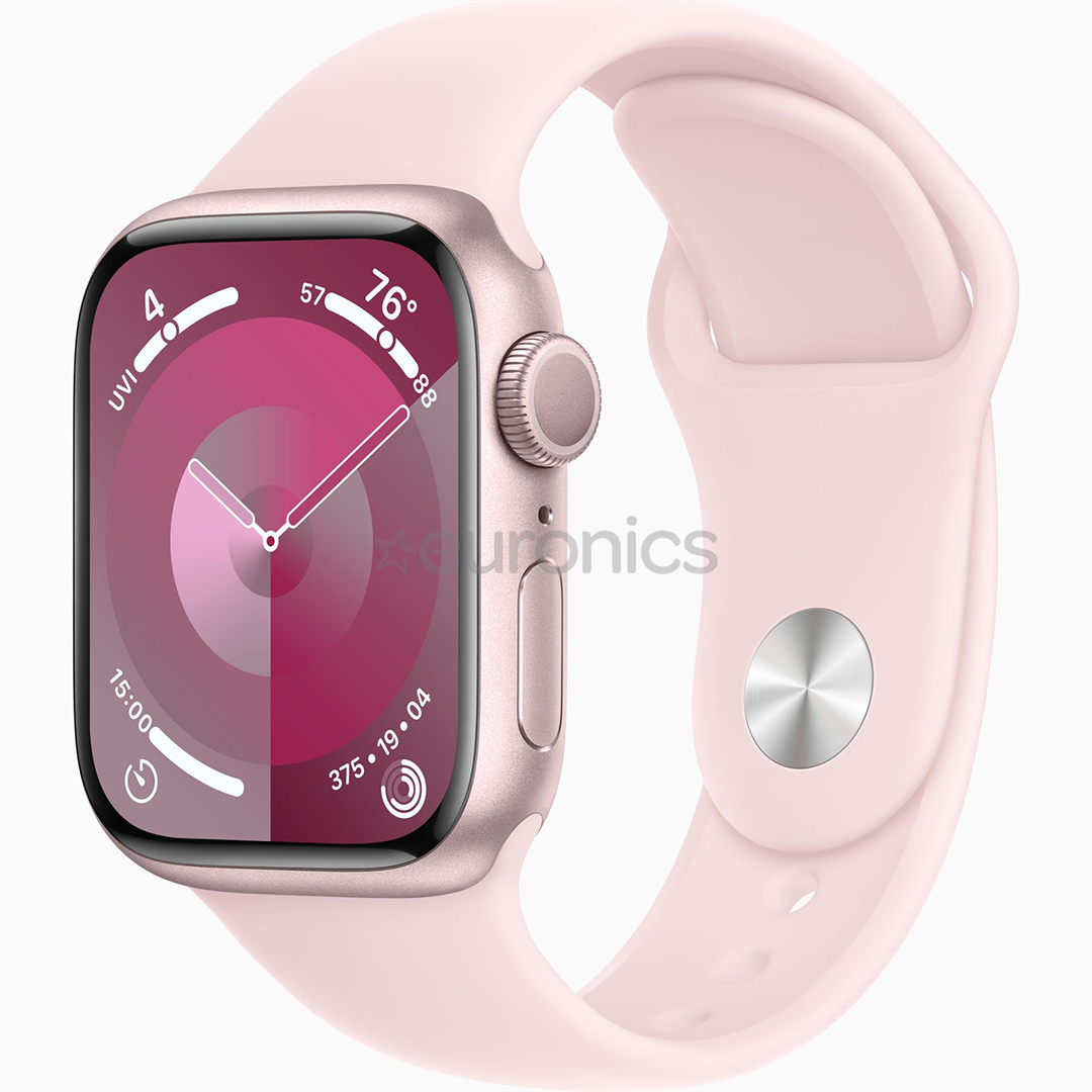Apple Watch Series 9 GPS, 41 mm, Sport Band, M/L, roosa - Nutikell