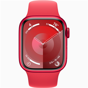 Apple Watch Series 9 GPS, 41 mm, Sport Band, S/M, punane - Nutikell