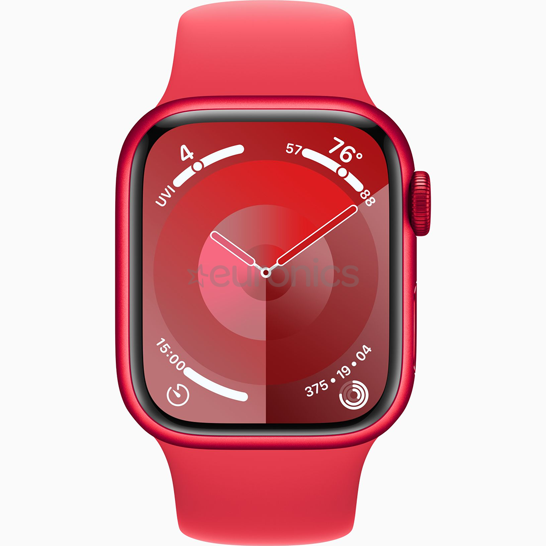 Apple Watch Series 9 GPS, 41 мм, Sport Band, S/M, красный - Смарт-часы
