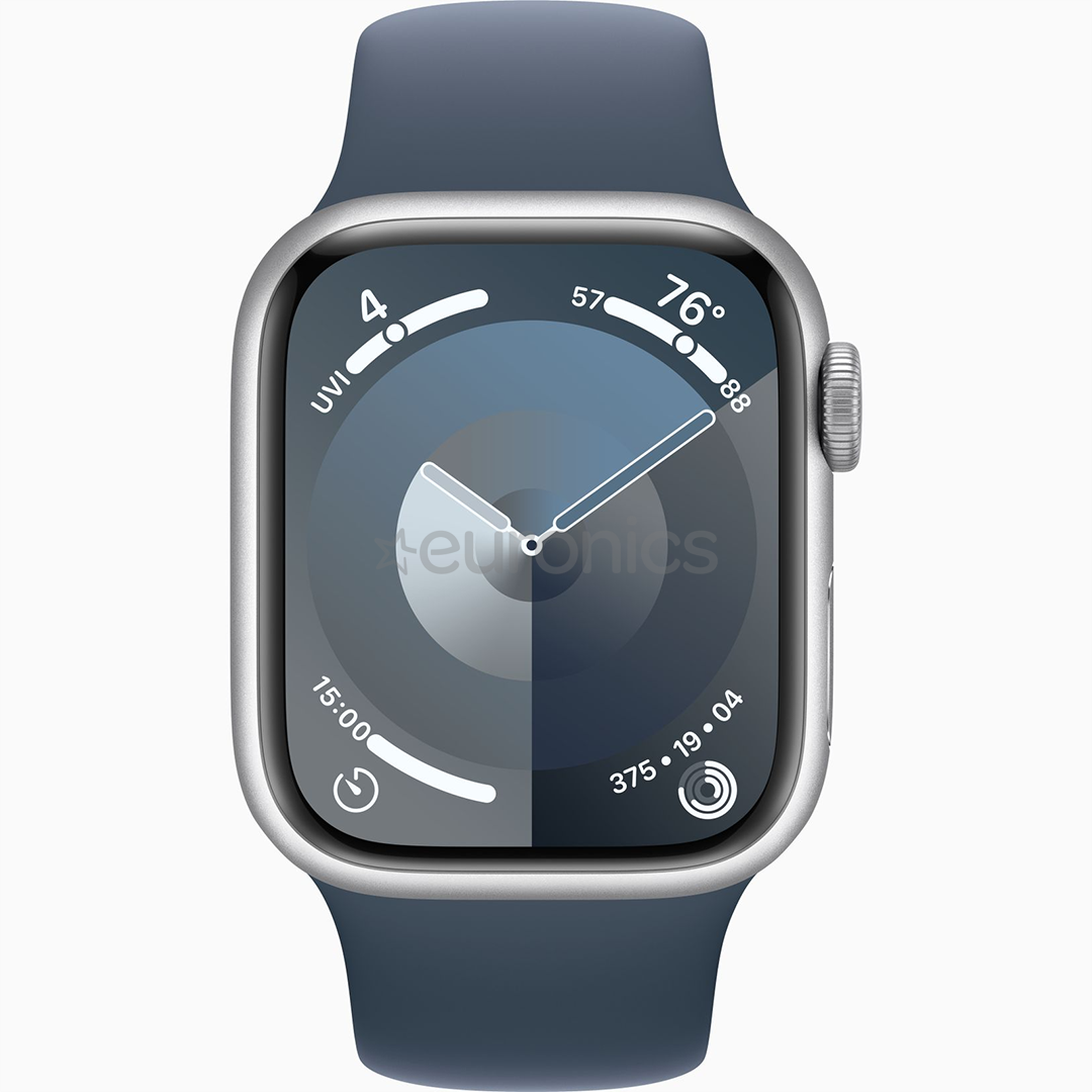 Apple Watch Series 9 GPS + Cellular, 41 mm, Sport Band, M/L, hõbe/sinine - Nutikell