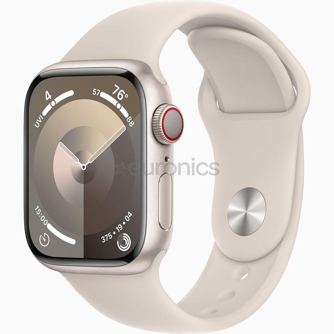 Apple Watch Series 9 GPS + Cellular, 41 мм, Sport Band, M/L, бежевый - Смарт-часы