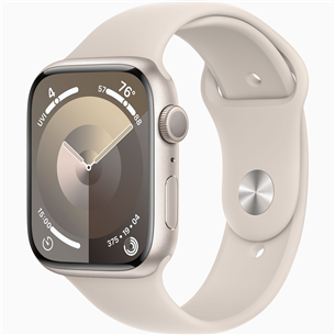 Apple Watch Series 9 GPS, 45 мм, Sport Band, S/M, бежевый - Смарт-часы MR963ET/A