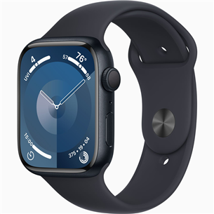 Apple Watch Series 9 GPS, 45 mm, Sport Band, S/M, midnight - Smartwatch