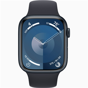 Apple Watch Series 9 GPS, 45 мм, Sport Band, M/L, черный - Смарт-часы