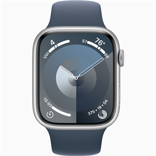 Apple Watch Series 9 GPS, 45 mm, Sport Band, S/M, hõbe/sinine - Nutikell