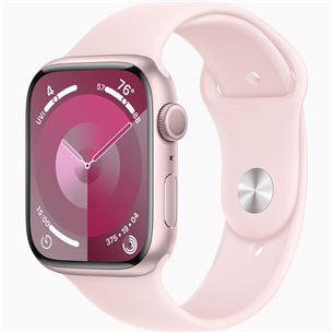 Apple Watch Series 9 GPS, 45 mm, Sport Band, S/M, pink - Smartwatch MR9G3ET/A