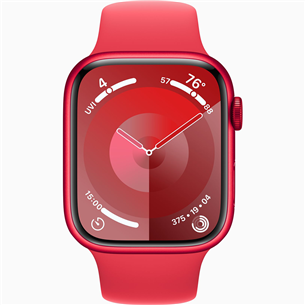 Apple Watch Series 9 GPS, 45 mm, Sport Band, M/L, punane - Nutikell