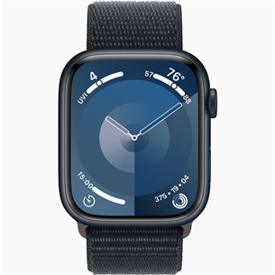 Apple Watch Series 9 GPS, 45 мм, Sport Loop, черный - Смарт-часы