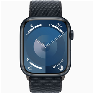 Apple Watch Series 9 GPS + Cellular, 45 мм, Sport Loop, черный  - Смарт-часы