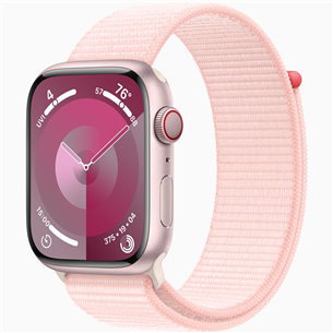 Apple Watch Series 9 GPS + Cellular, 45 mm, Sport Loop, pink - Smartwatch MRMM3ET/A