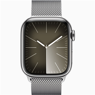 Apple Watch Series 9 GPS + Cellular, 41 mm, Milanese Loop, hõbe roostevaba teras - Nutikell