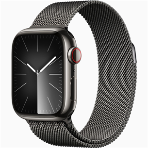 Apple Watch Series 9 GPS + Cellular, 41 мм, Milanese Loop, графитовая нержавеющая сталь - Смарт-часы