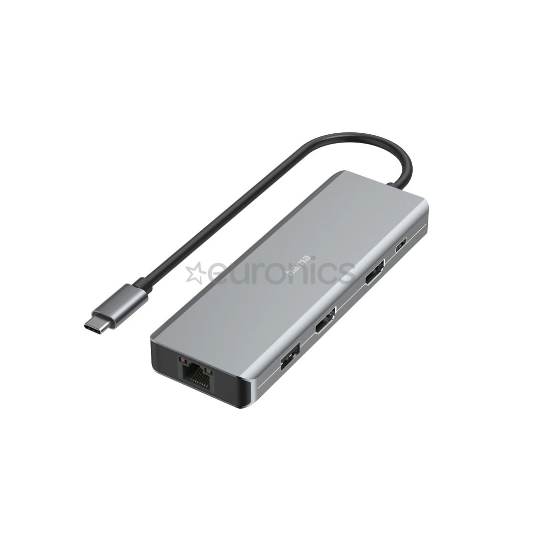 Hama CONNECT2Media, USB-C Hub, 9 портов, 100 Вт, серый - Док-станция для ноутбука