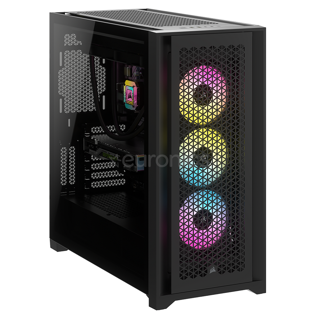 Corsair iCUE 5000D RGB AIRFLOW Side window, ATX, must - PC korpus