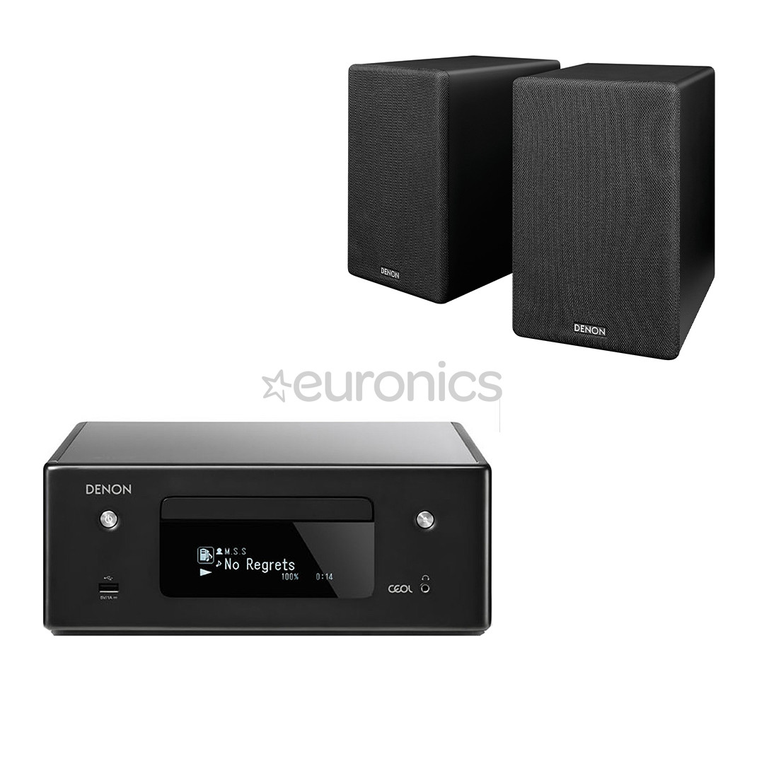 Denon CEOL N10 Ressiiver, Denon N10 Riiulikõlarid, must - Muusikakeskus