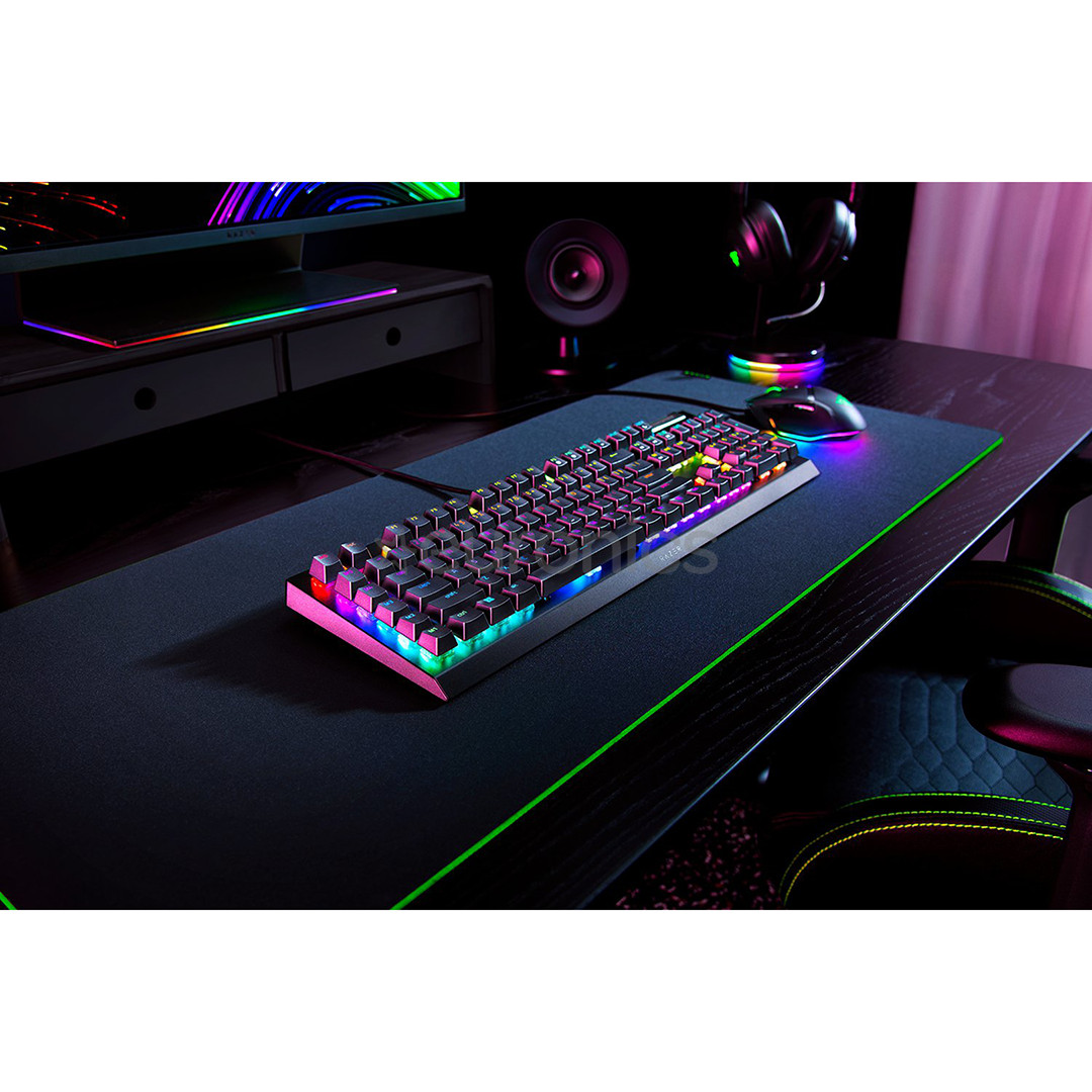 Razer BlackWidow V4 X, Green Switch, mechanical, SWE, black - Keyboard