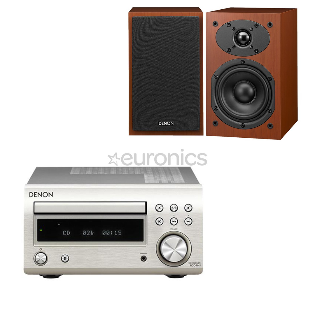 Denon M41 Ressiiver, SC-M41 Kõlarid, hõbe/pruun - Muusikakeskus