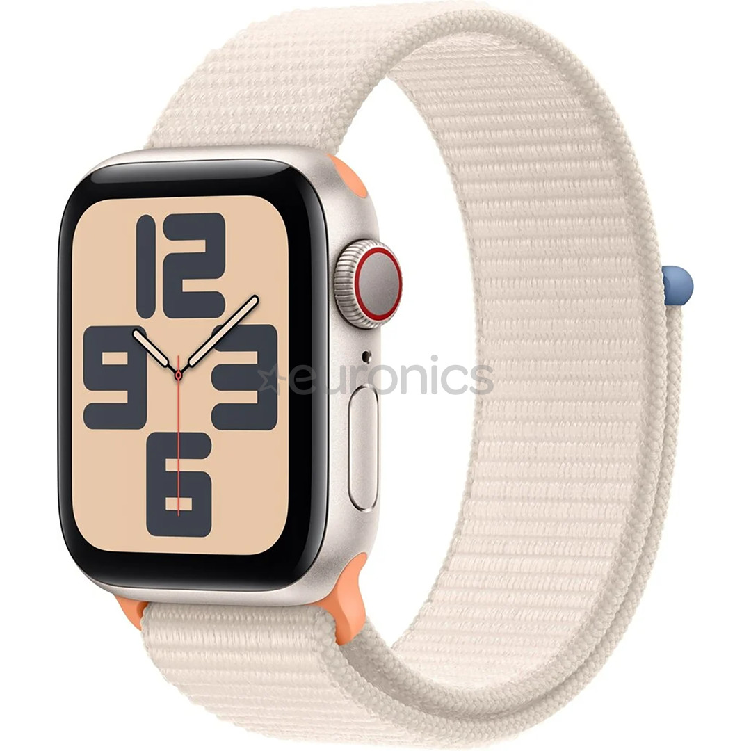 Apple Watch SE 2, GPS + Cellular, Sport Loop, 44 mm, starlight - Smartwatch