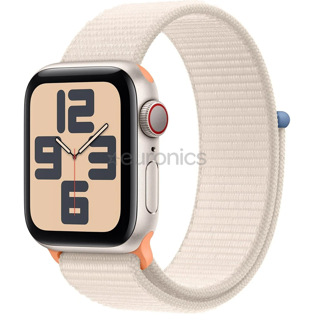 Apple Watch SE 2, GPS + Cellular, Sport Loop, 44 mm, starlight - Smartwatch