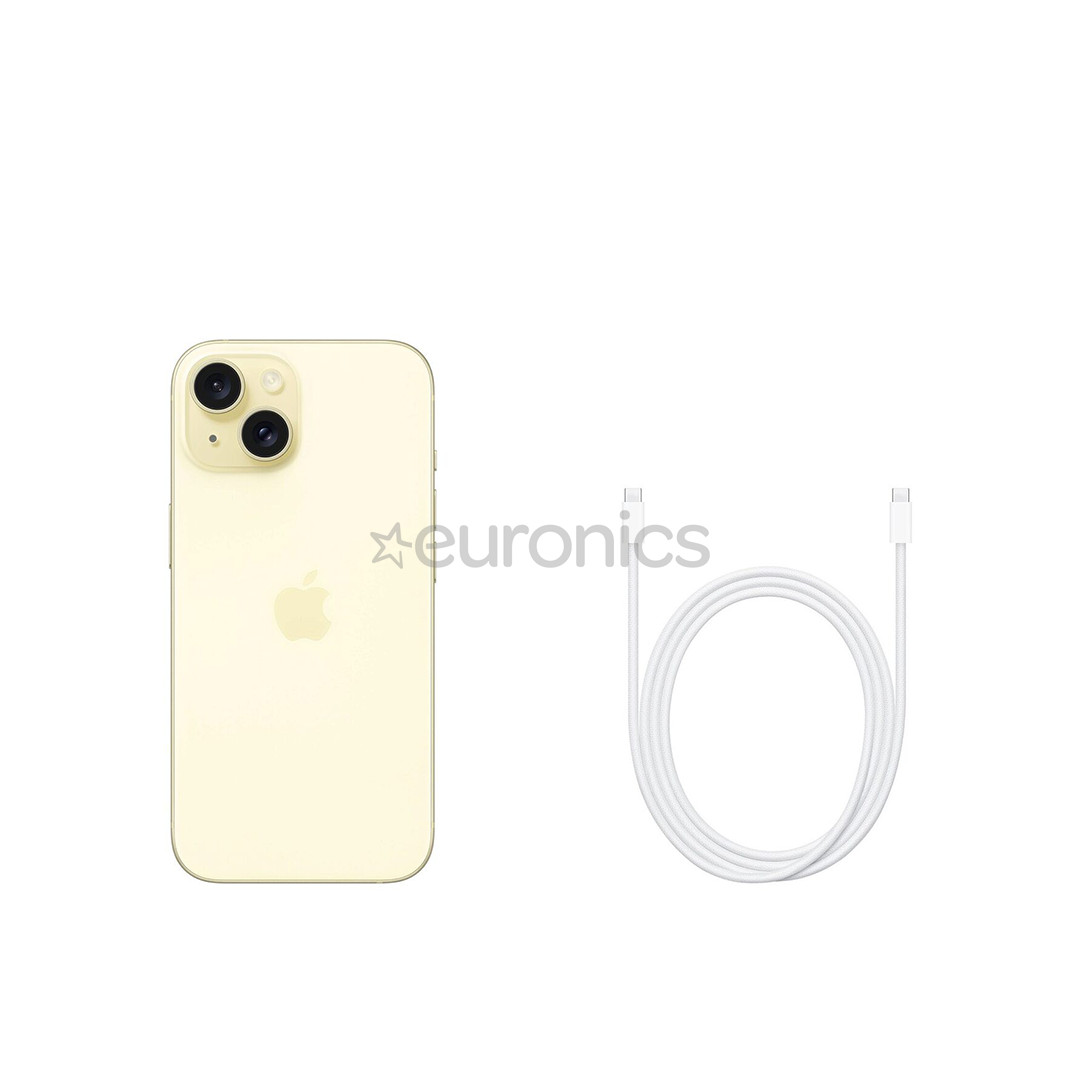 Apple iPhone 15, 128 GB, kollane - Nutitelefon