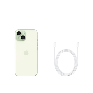 Apple iPhone 15, 128 GB, roheline - Nutitelefon