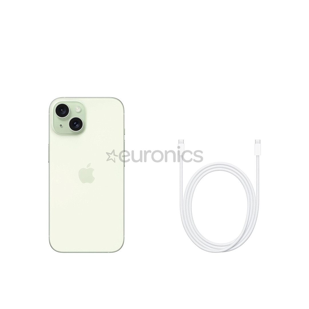 Apple iPhone 15, 128 GB, roheline - Nutitelefon