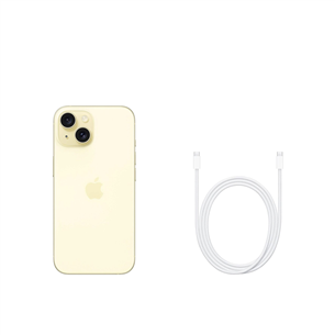 Apple iPhone 15, 256 GB, yellow - Smartphone