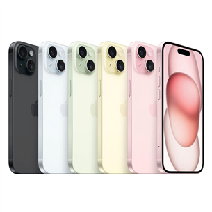 Apple iPhone 15, 256 GB, roheline - Nutitelefon
