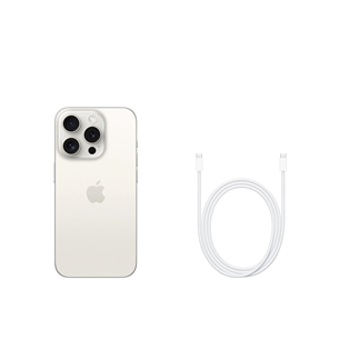 Apple iPhone 15 Pro, 128 GB, white - Smartphone