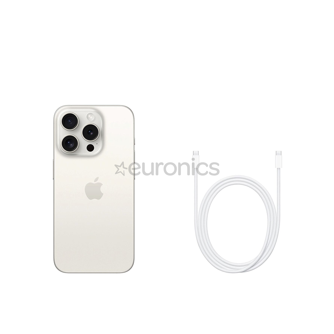 Apple iPhone 15 Pro, 512 GB, valge - Nutitelefon
