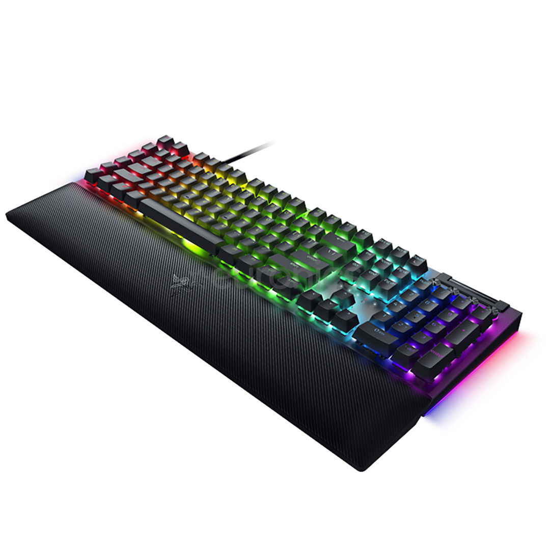 Razer BlackWidow V4, Green Switch, механическая, US, черный - Клавиатура