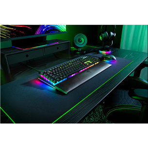 Razer BlackWidow V4, Green Switch, mehaaniline, US, must - Klaviatuur