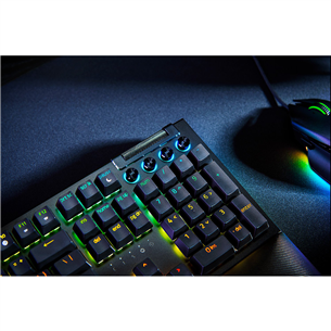 Razer BlackWidow V4, Green Switch, механическая, US, черный - Клавиатура