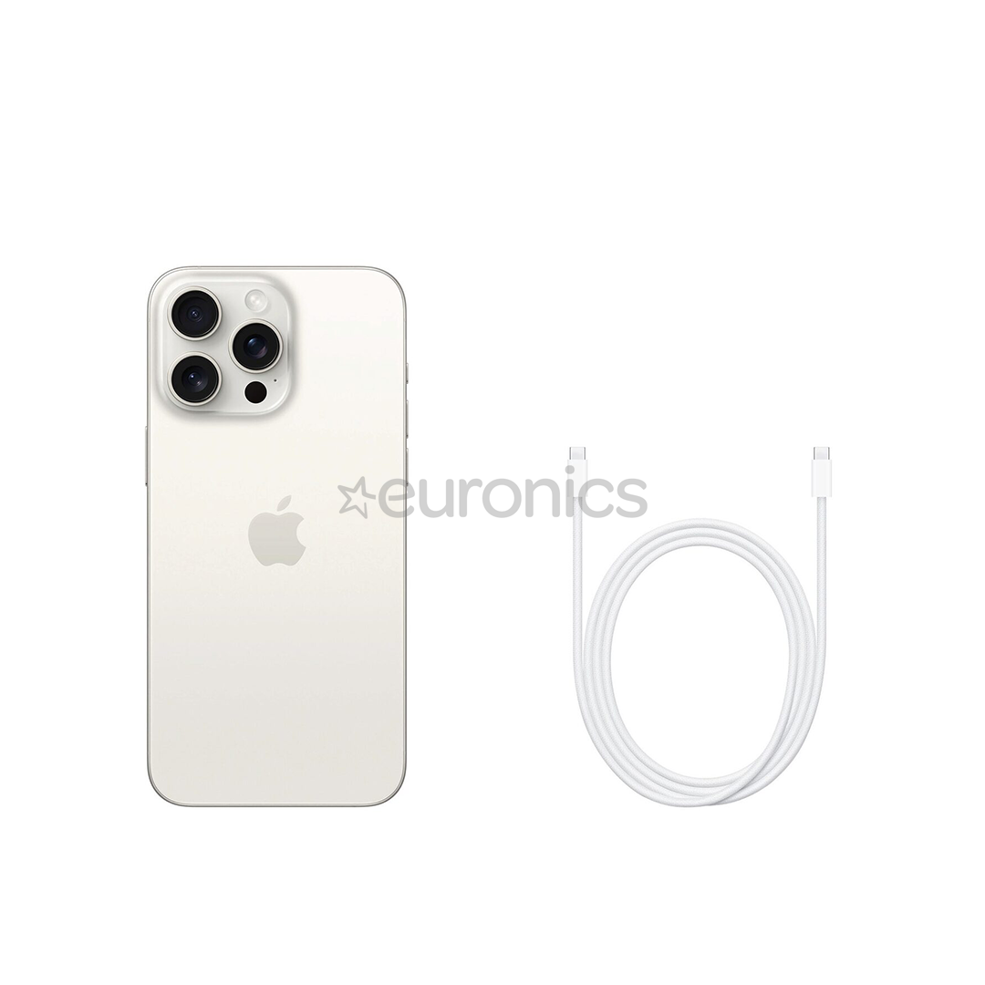 Apple iPhone 15 Pro Max, 1 TB, valge - Nutitelefon