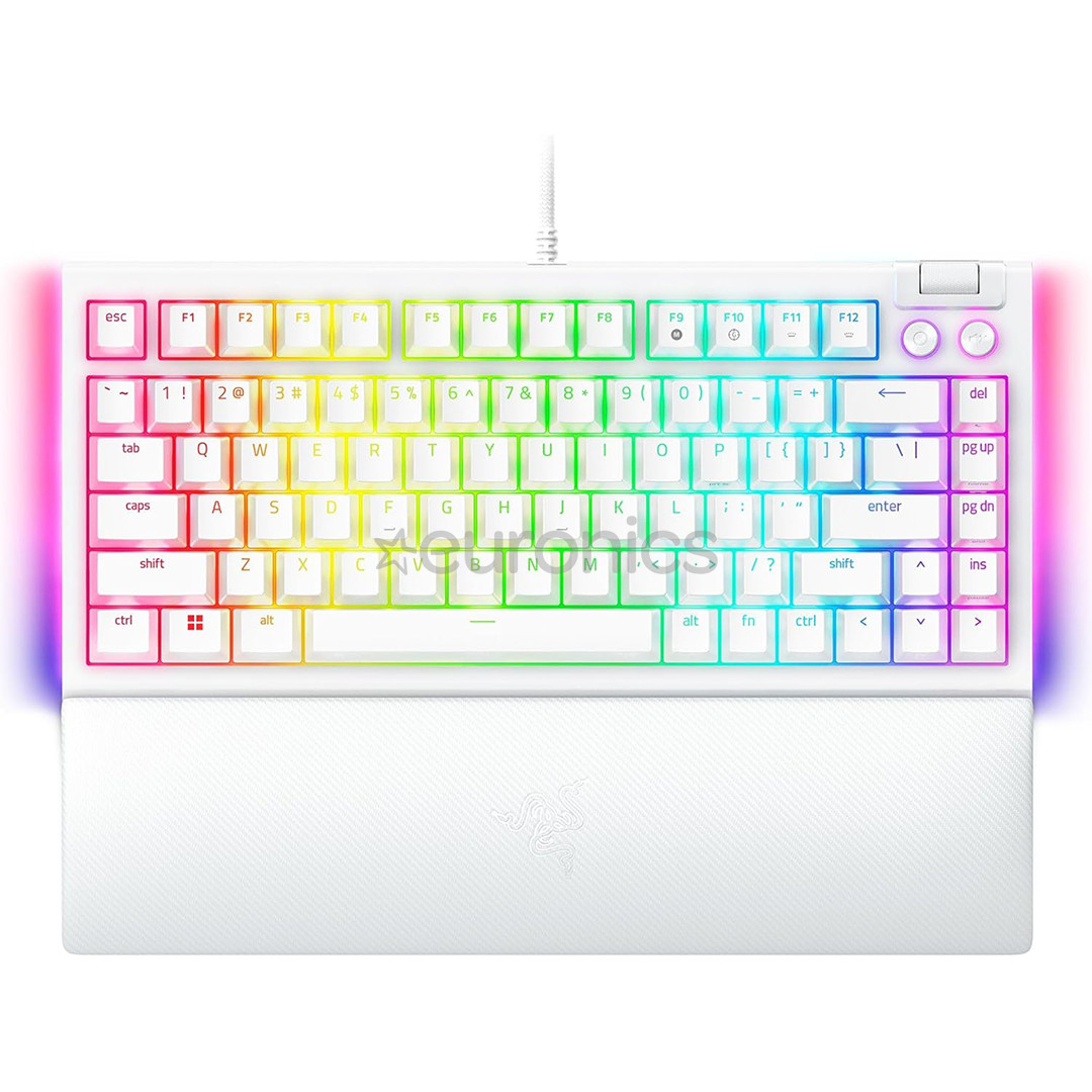 Razer BlackWidow V4 75%, mehaaniline, US, valge - Klaviatuur