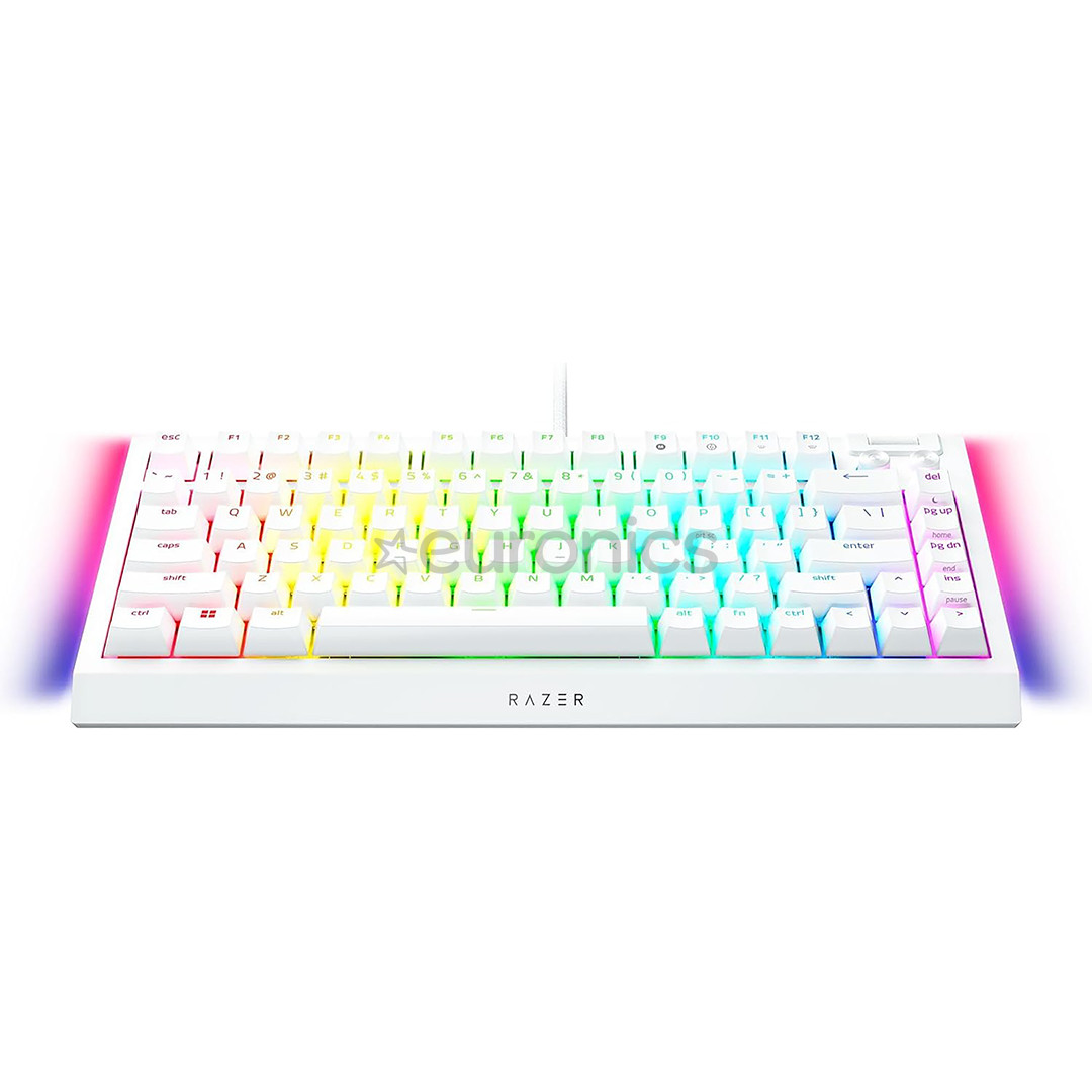 Razer BlackWidow V4 75%, mehaaniline, US, valge - Klaviatuur
