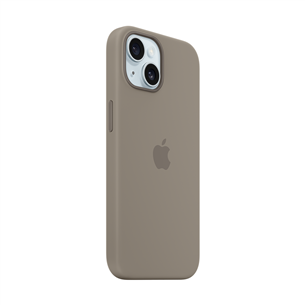 Apple Silicone Case with Magsafe, iPhone 15, коричневый - Чехол