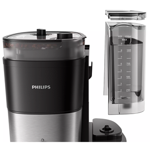 Philips All-in-1 Brew, built-in grinder, 1,25 L, black - Filter coffee machine