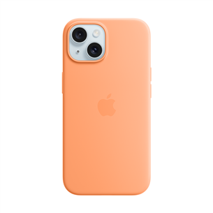 Apple Silicone Case with Magsafe, iPhone 15, oranž - Ümbris MT0W3ZM/A