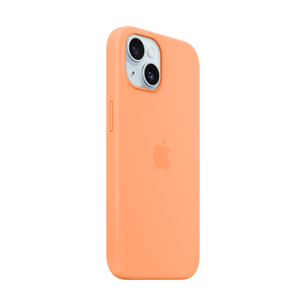 Apple Silicone Case with Magsafe, iPhone 15, oranž - Ümbris