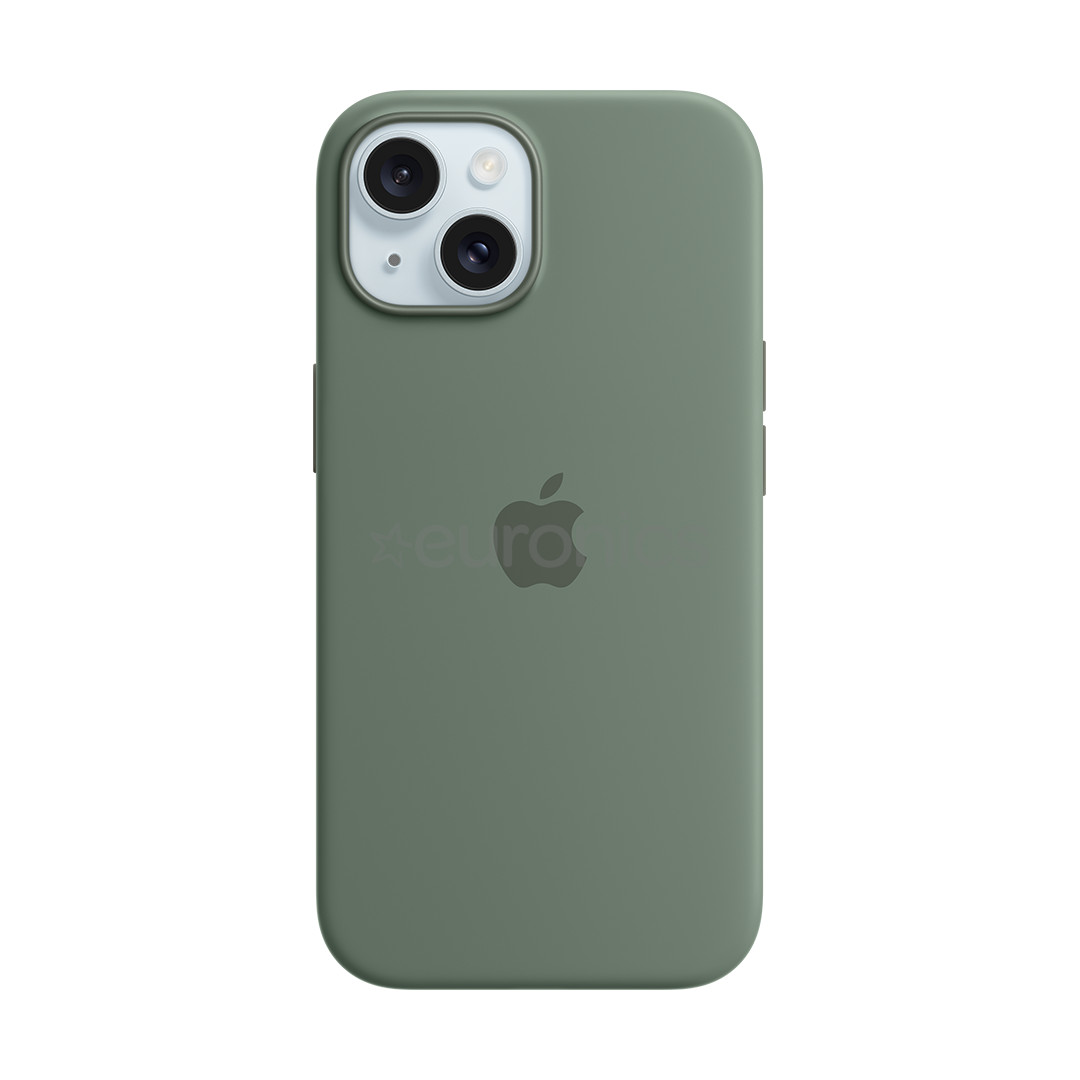 Apple Silicone Case with Magsafe, iPhone 15, зеленый - Чехол