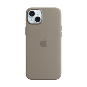 Apple Silicone Case with Magsafe, iPhone 15 Plus, коричневый - Чехол