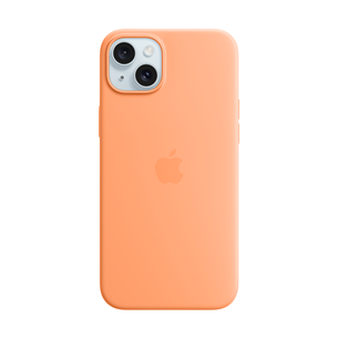 Apple Silicone Case with Magsafe, iPhone 15 Plus, oranž - Ümbris